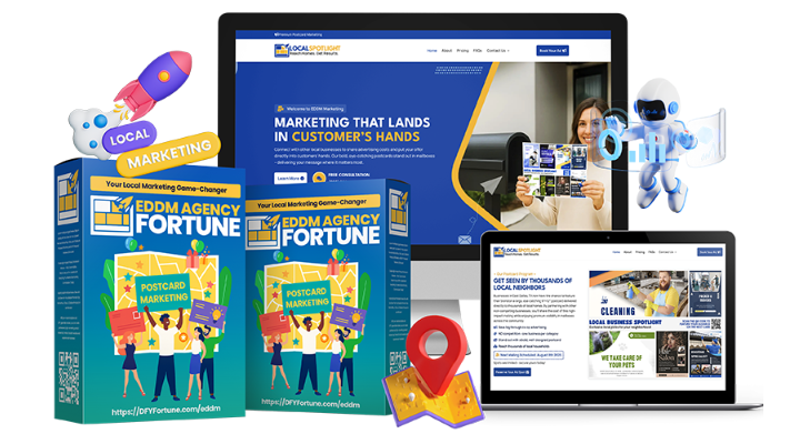 complete agency-in-a-box system that teaches you how to help local businesses send targeted direct mail using USPS’s EDDM program