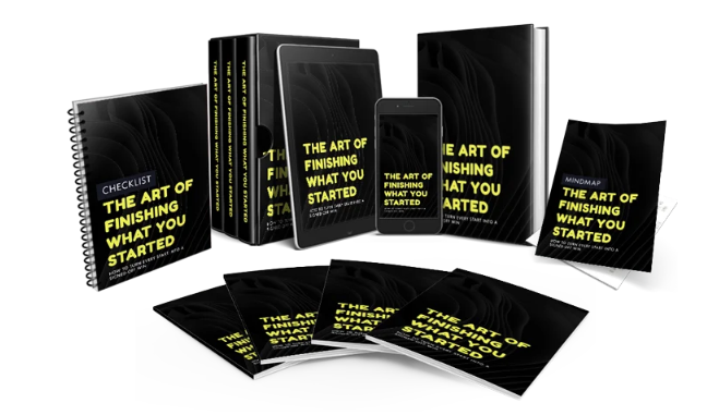 Brand New The Art Of Finishing What You Started Blueprint + Complete Sales Funnel and Promotional Materials with Private Label Rights.