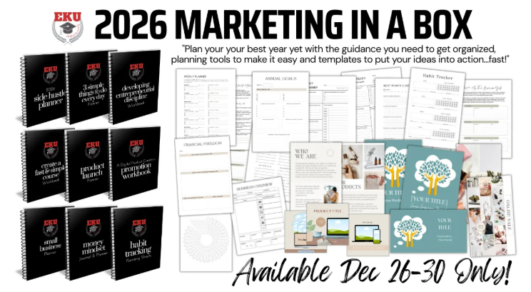 Get a complete, action-focused system designed to help you plan your year, create offers and promote them with clarity and consistency. You get the practical strategy, ready-to-use tools and ongoing support so you always know what to work on next.