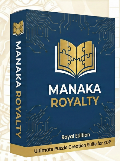 Manaka Royalty is a cloud-based software suite designed for creators to build and sell puzzle books, specifically targeting the Amazon KDP (Kindle Direct Publishing) and printable You don't need multiple software anymore