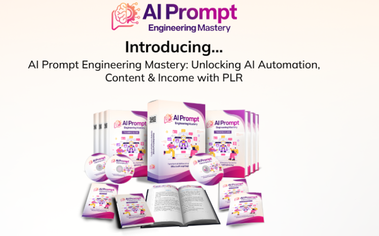 A complete, ready-to-sell PLR package designed to help you profit from the exploding demand for AI prompts, automation, content creation, and AI-powered digital products.
