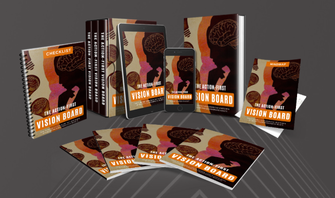 Brand New Action-First Vision Board Blueprint + Complete Sales Funnel and Promotional Materials with Private Label Rights.